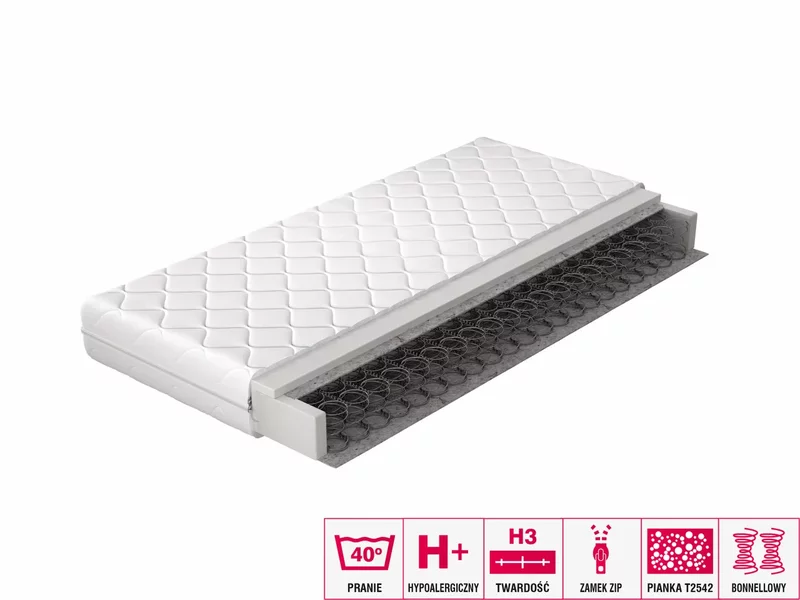 Saltea cu arcuri Bonell, cu husa hipoalergenica, 200 cm, Omini, Eltap